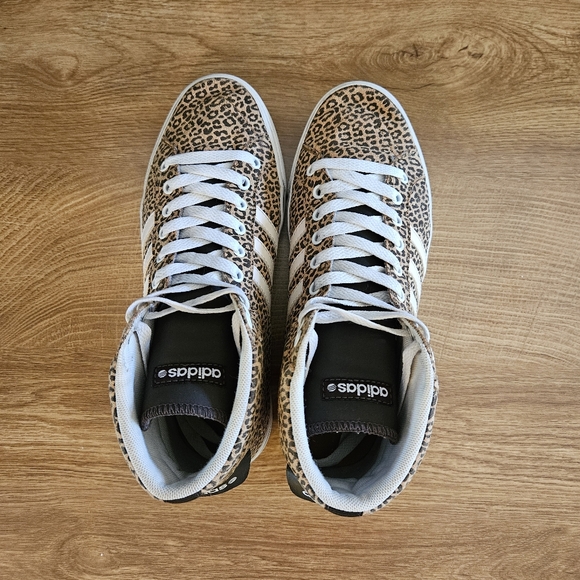 Adidas BBPark Mid Neo Tan Brown Animal Leopard Print Sneakers Women Size 6.5 - Picture 6 of 10